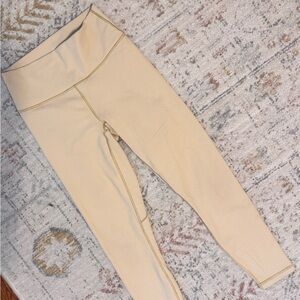 Fabletics Cream High-Waisted Leggings